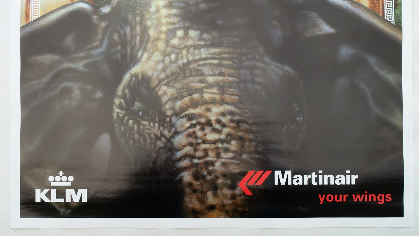 1970 Sri Lanka KLM Martinair Travel Poster - Original Vintage Poster