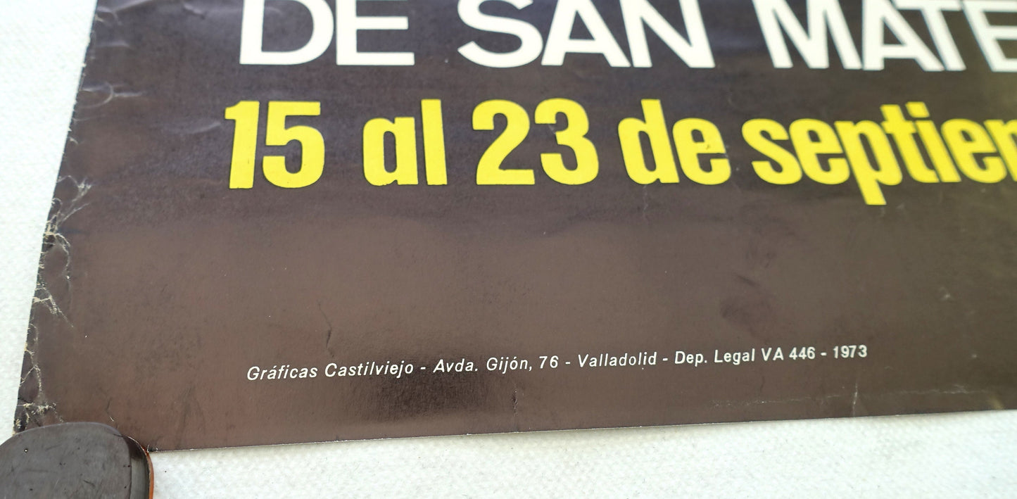 1973 Spanish Festival Poster Valladolid - Original Vintage Poster