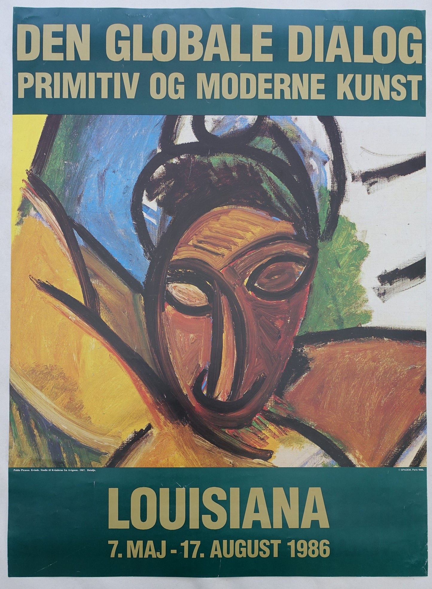 1986 Picasso Art Exhibition Louisiana Poster - Original Vintage Poster