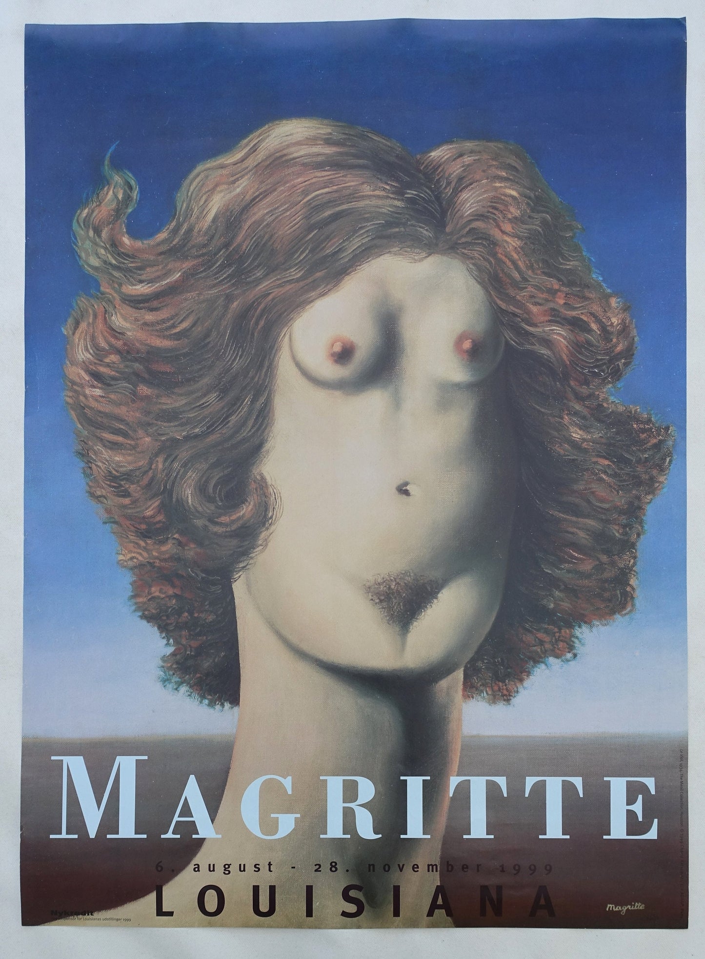 1999 Magritte Art Exhibition Louisiana Poster - Original Vintage Poster