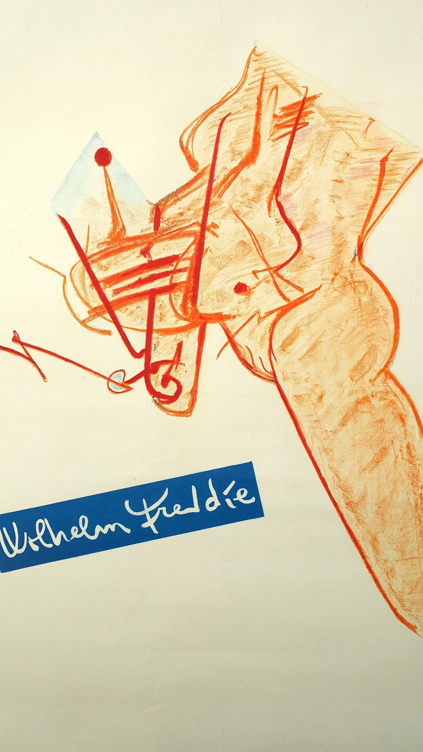 1974 Wilhelm Freddie Exhibition Poster II - Original Vintage Poster