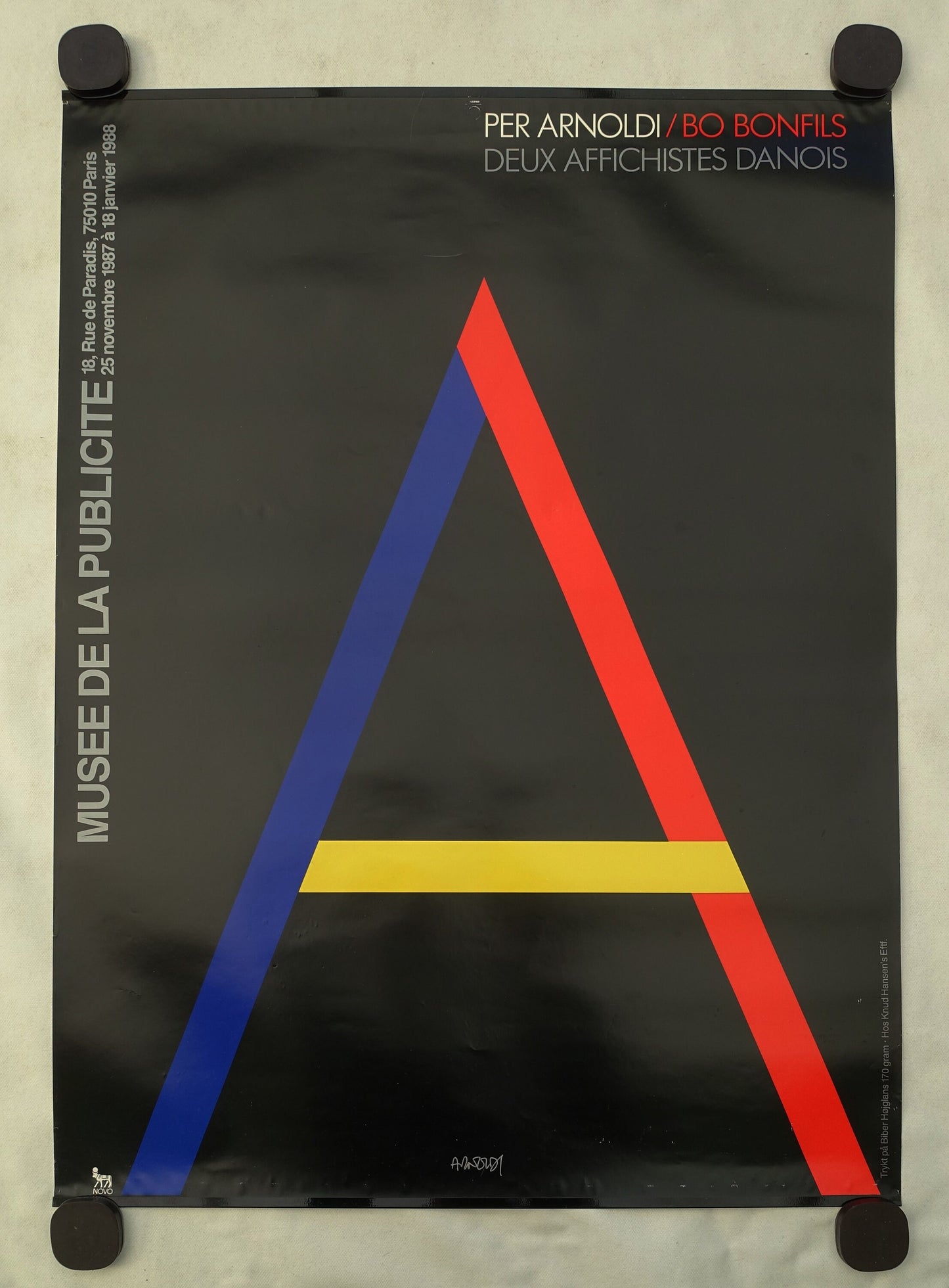 1987 Arnoldi Exhibition Poster - Original Vintage Poster