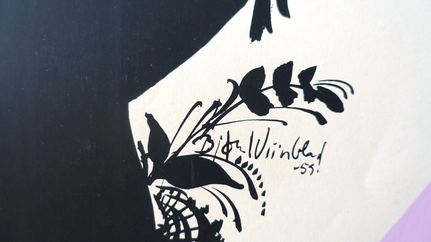 1959 Wiinblad's Lady of the Camellias (Pink Text Version) - Original Vintage Poster