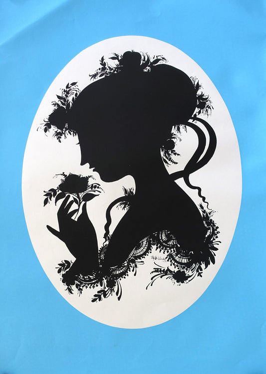 1959 Wiinblad's "Lady of the Camellias" (Blue version) - Original Vintage Poster