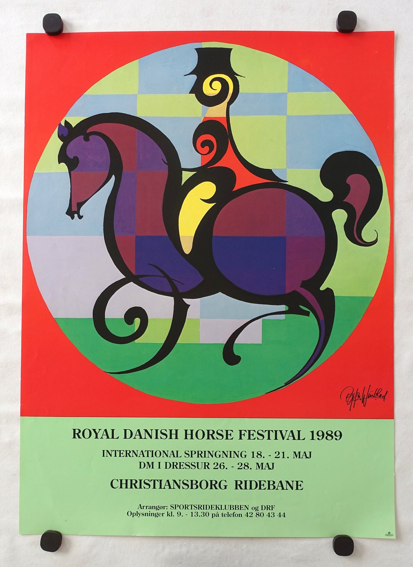 1985 Wiinblad's European Championship in Dressage - Original Vintage Poster