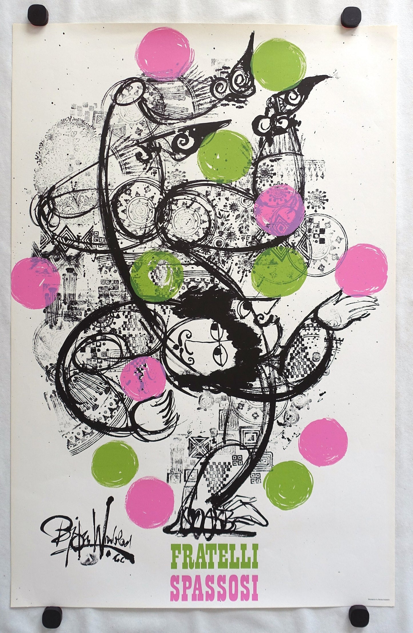 1966 Wiinblad's Fratelli Spassosi X - Original Vintage Poster