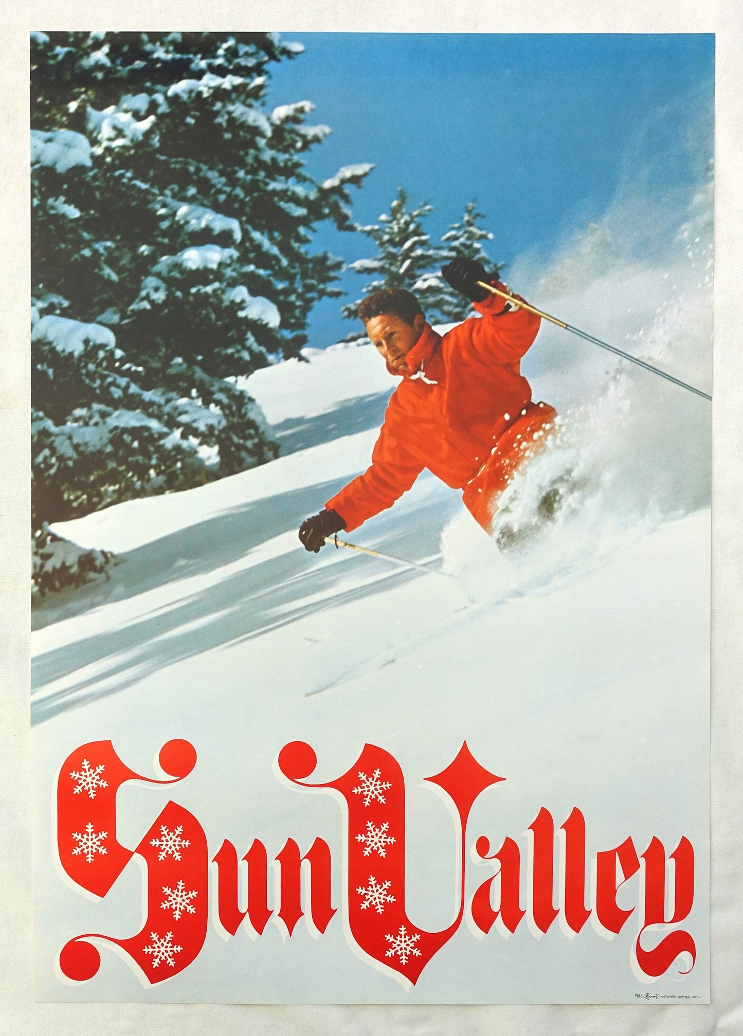 1960s Sun Valley Skiing Travel Poster - Original Vintage Poster