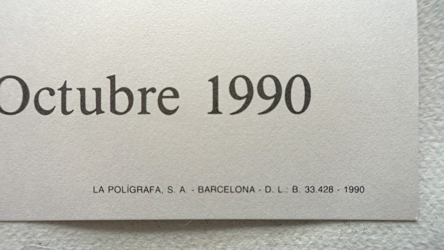 1990 Johannes Muggenthaler Spanish Exhibition Poster - Original Vintage Poster