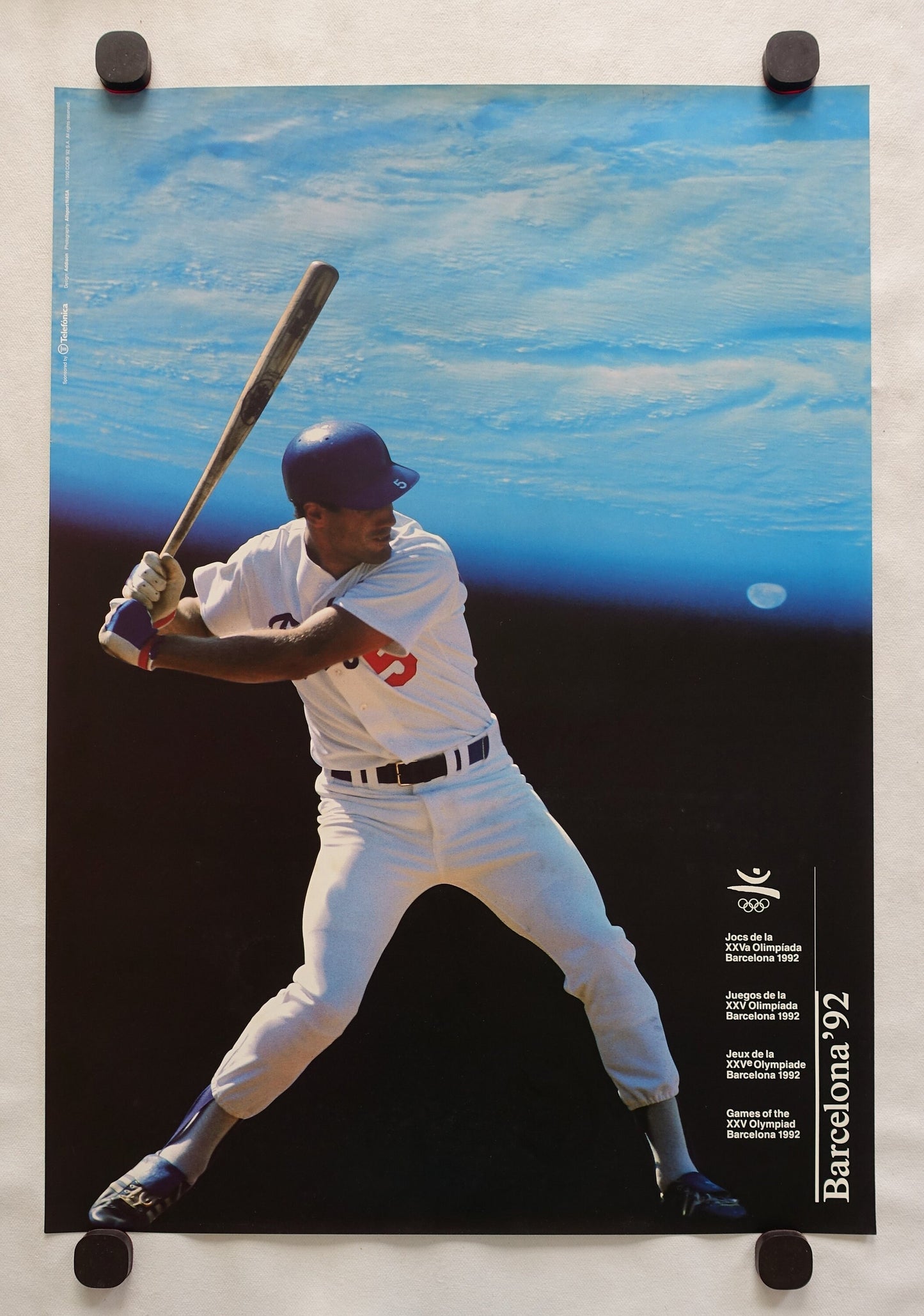 1992 Summer Olympic Games Barcelona Baseball - Original Vintage Poster