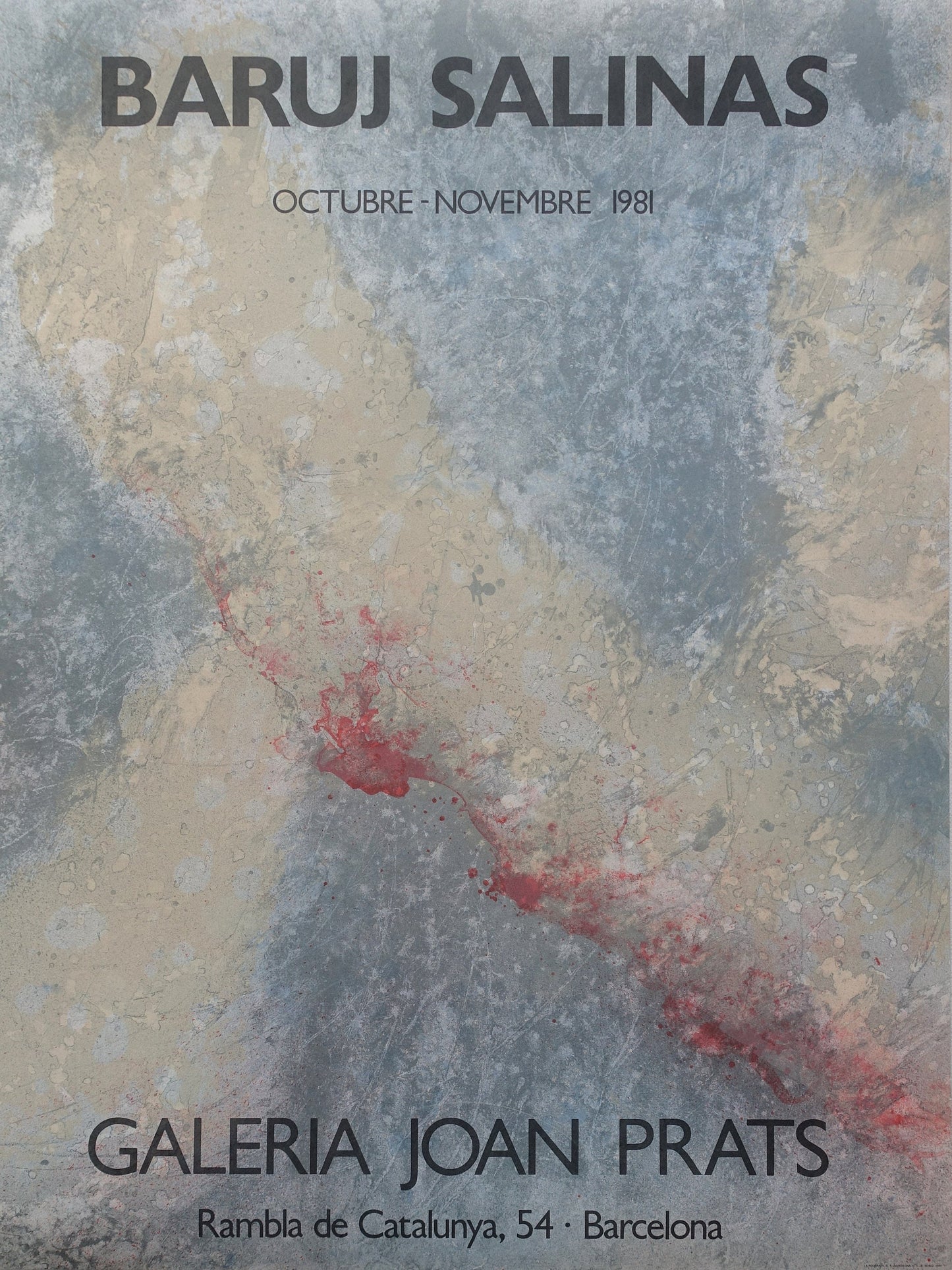 1981 Baruj Salinas Spanish Exhibition Poster - Original Vintage Poster