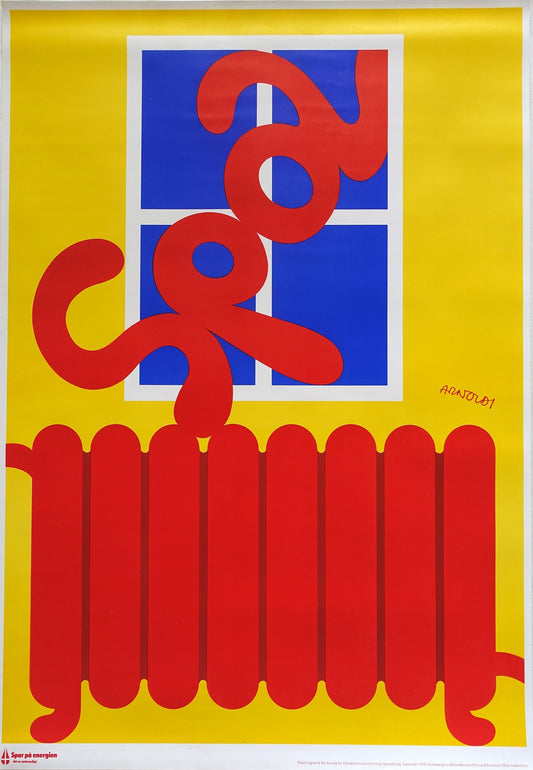 1978 Save Energy Campaign by Per Arnoldi (radiator) - Original Vintage Poster