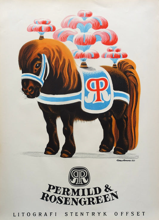 1950s Printer Advertisement Permild & Rosengreen by Sikker Hansen - Original Vintage Poster