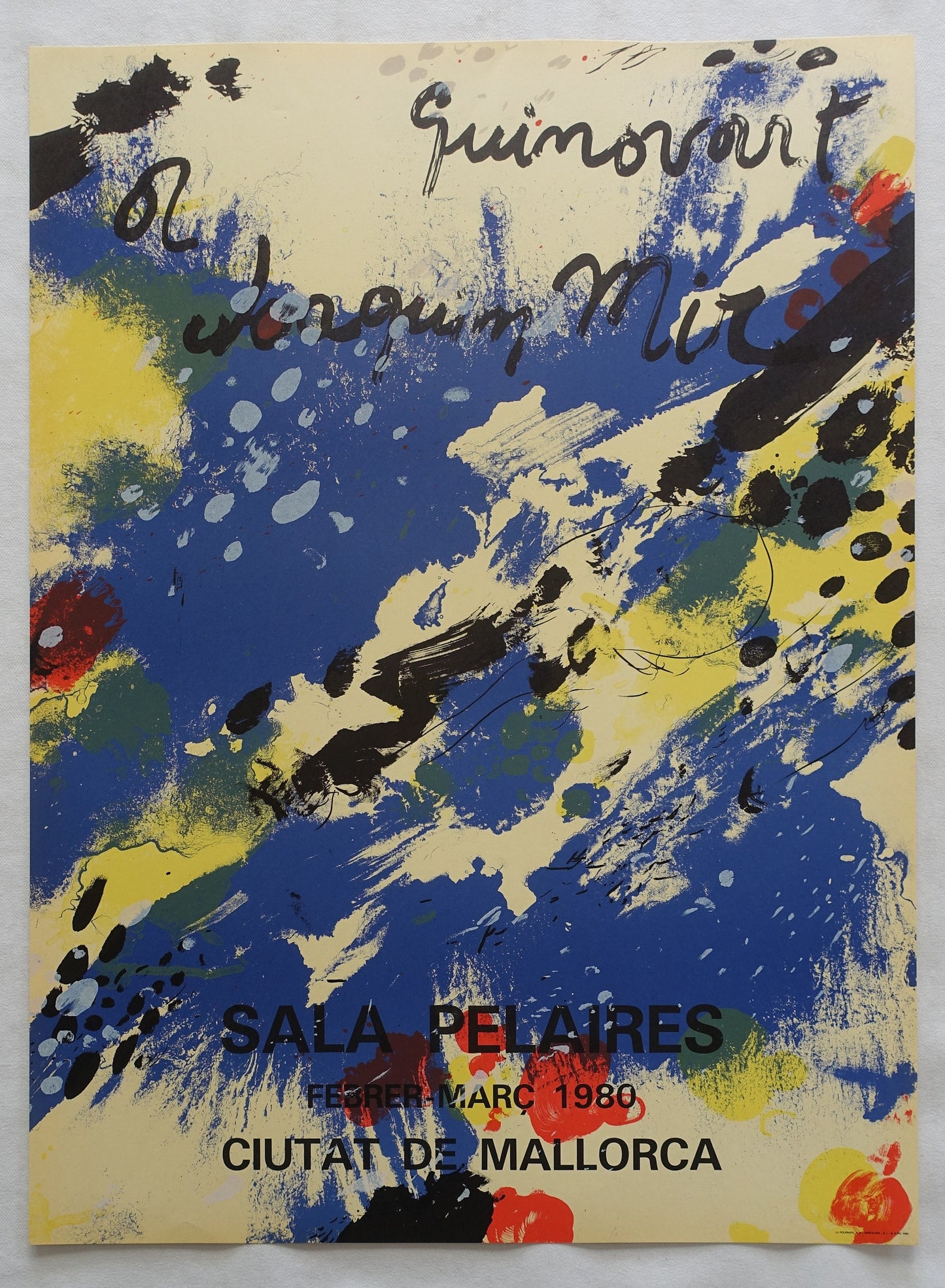 1980 Guniovart Mallorca Spanish Exhibition Poster - Original Vintage Poster