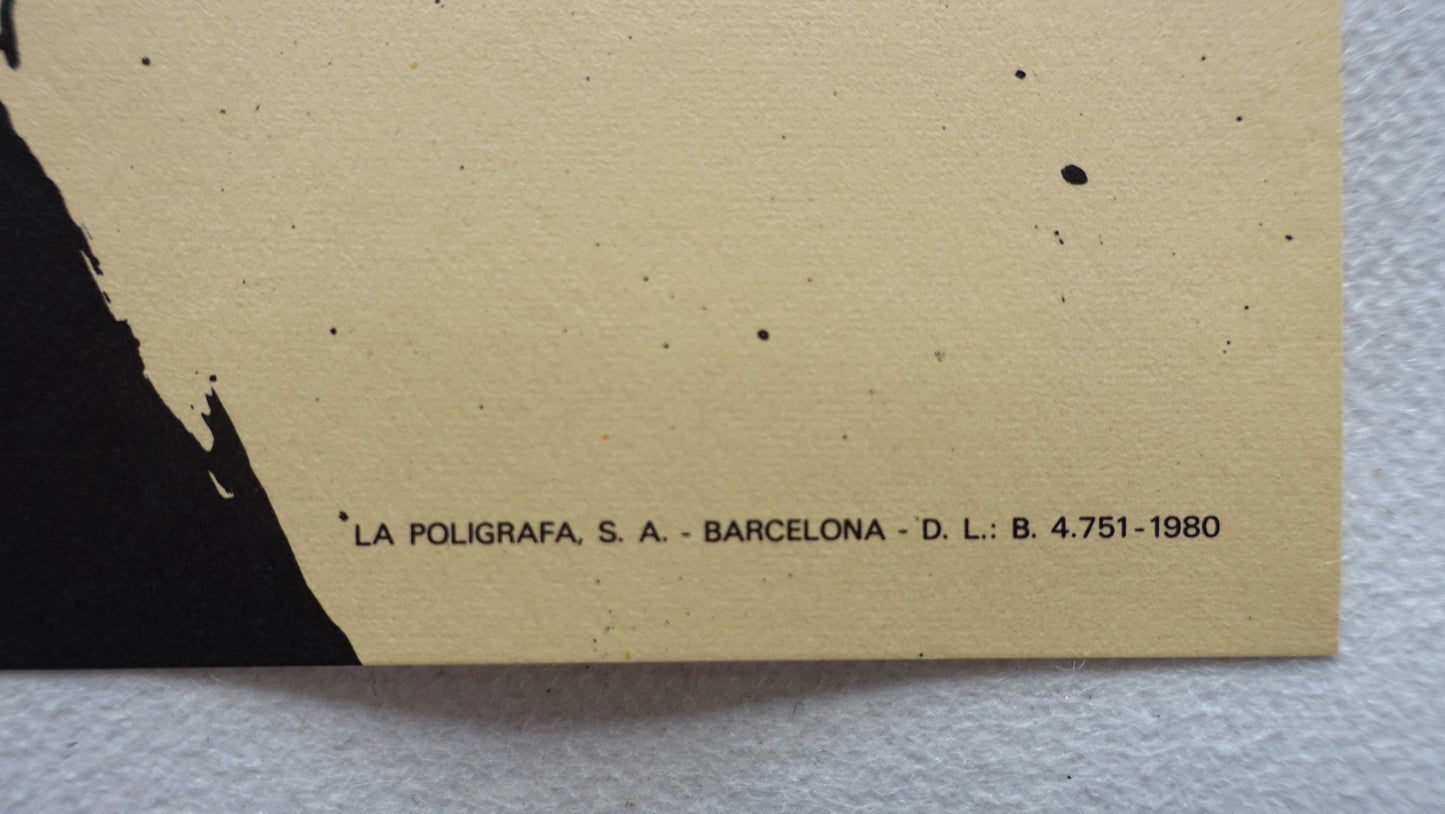 1980 Guniovart Valladolid Spanish Exhibition Poster - Original Vintage Poster