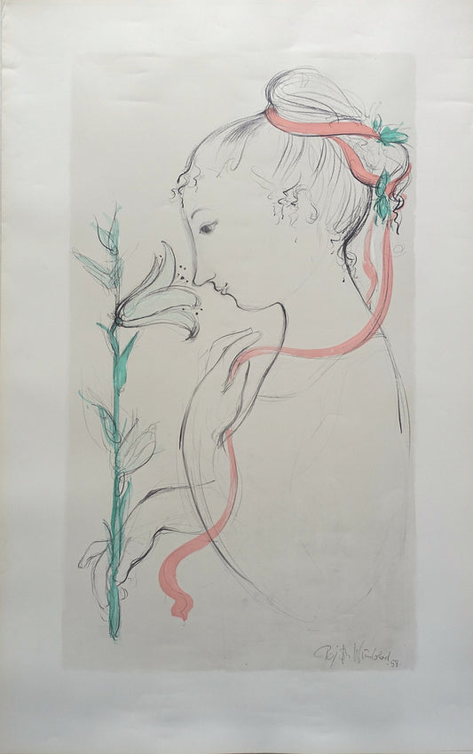 1957 Wiinblad Little Ida's Flowers (large version) - Original Vintage Poster