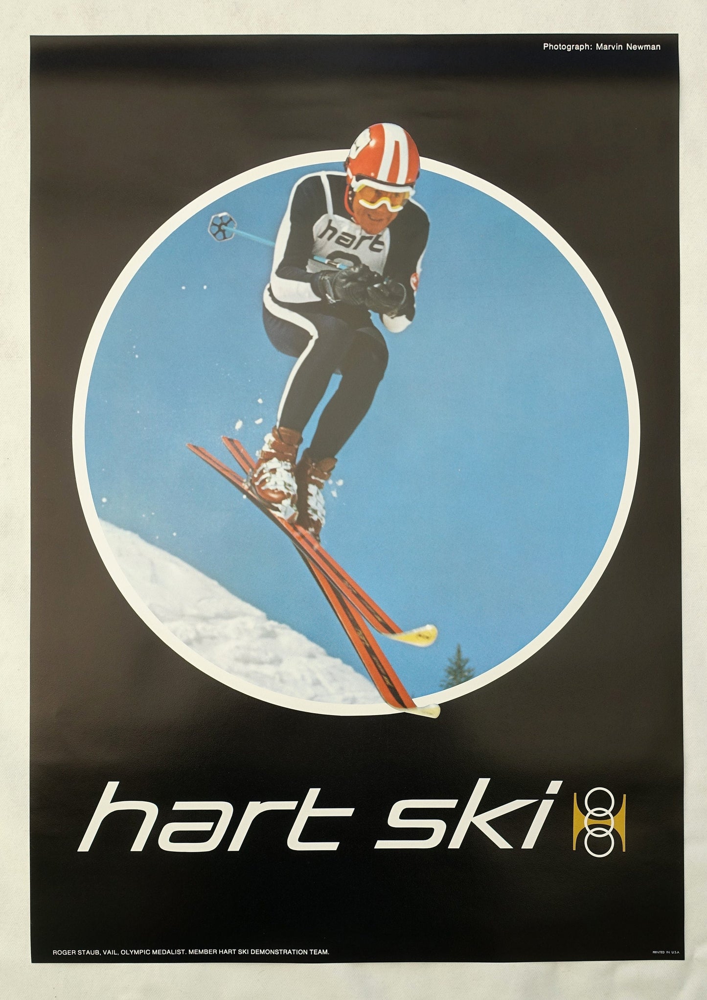 1960s Hart Ski Skiing Travel Poster feat. Roger Staub - Original Vintage Poster