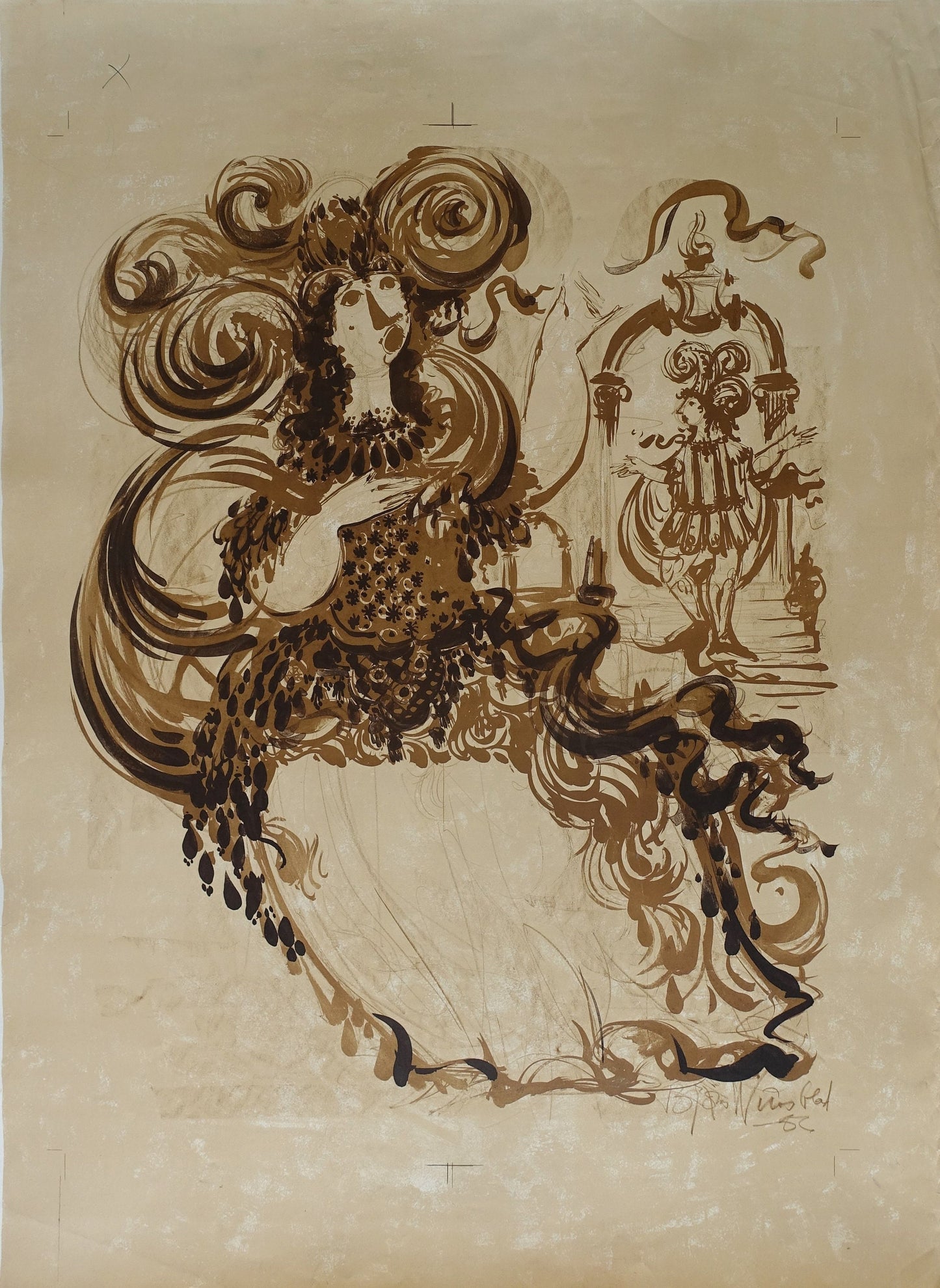 1982 Wiinblad The Marriage of Figaro - Original Vintage Poster