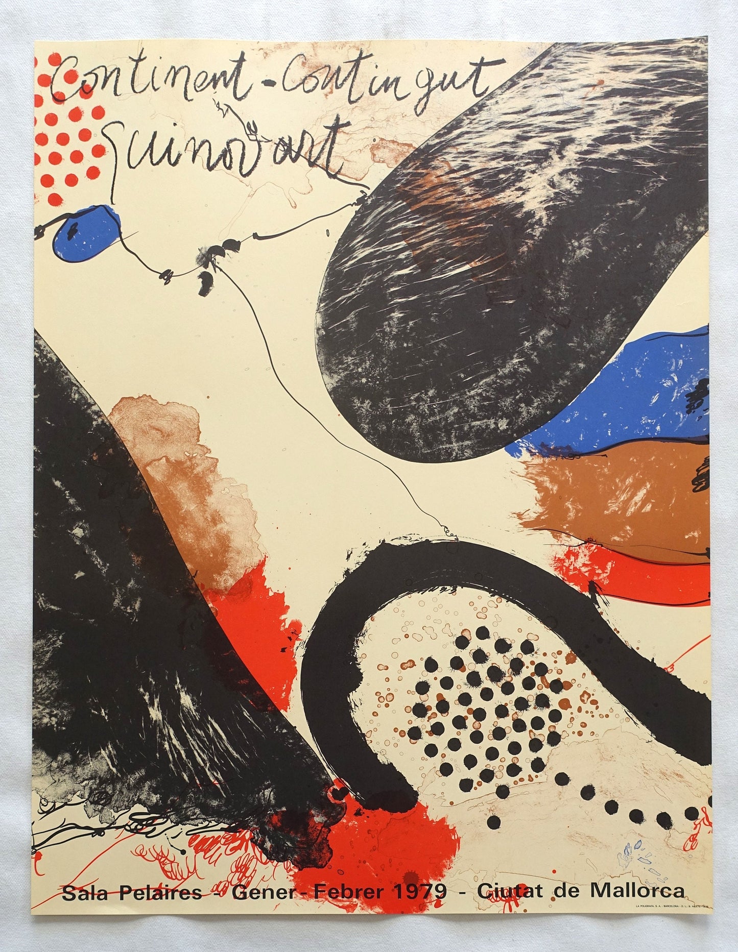 1979 Josep Guinovart Spanish Exhibition Poster at Palma de Mallorca - Original Vintage Poster