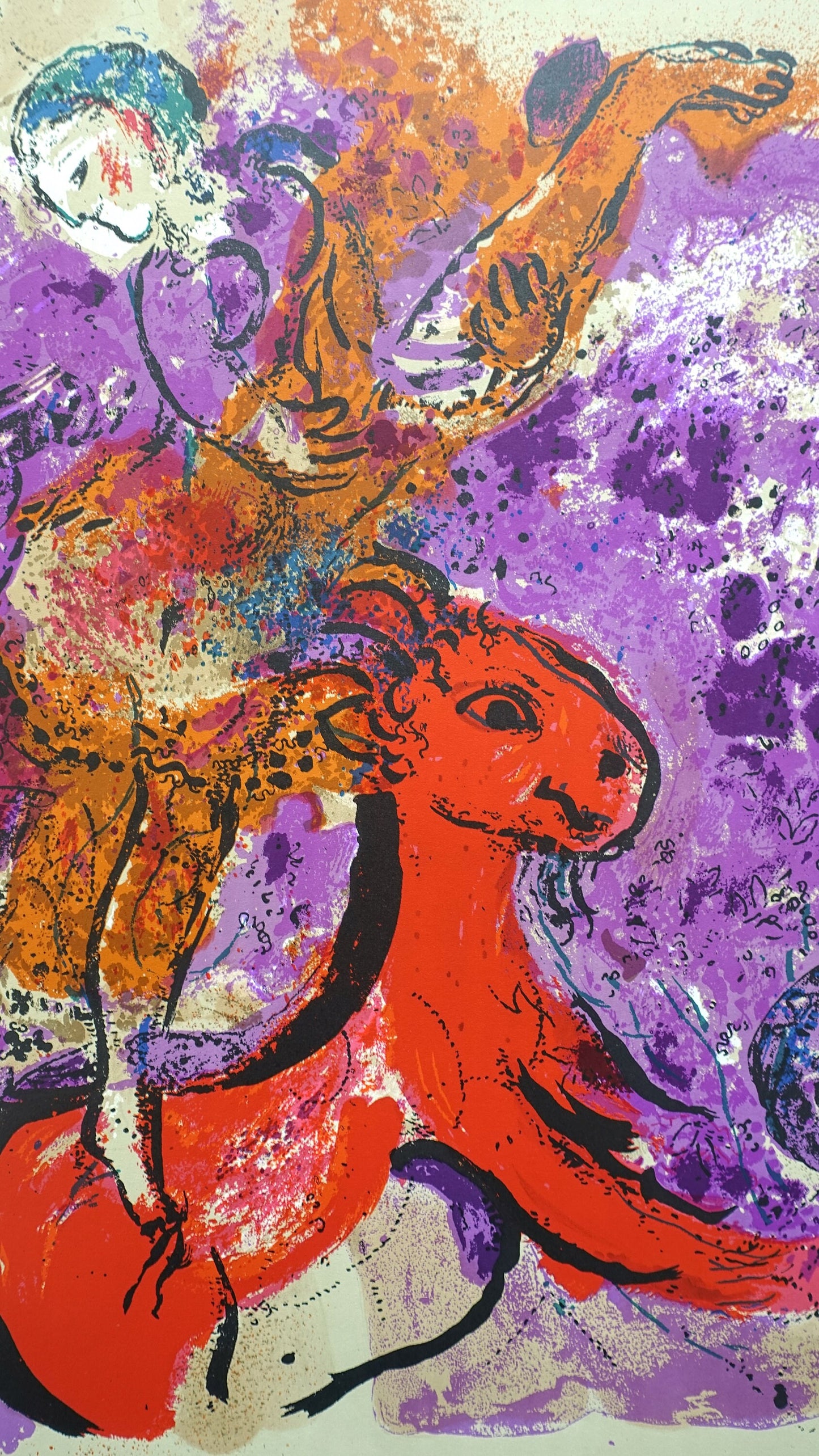 1960 Chagall Exhibition Poster Charlottenborg - Original Vintage Poster