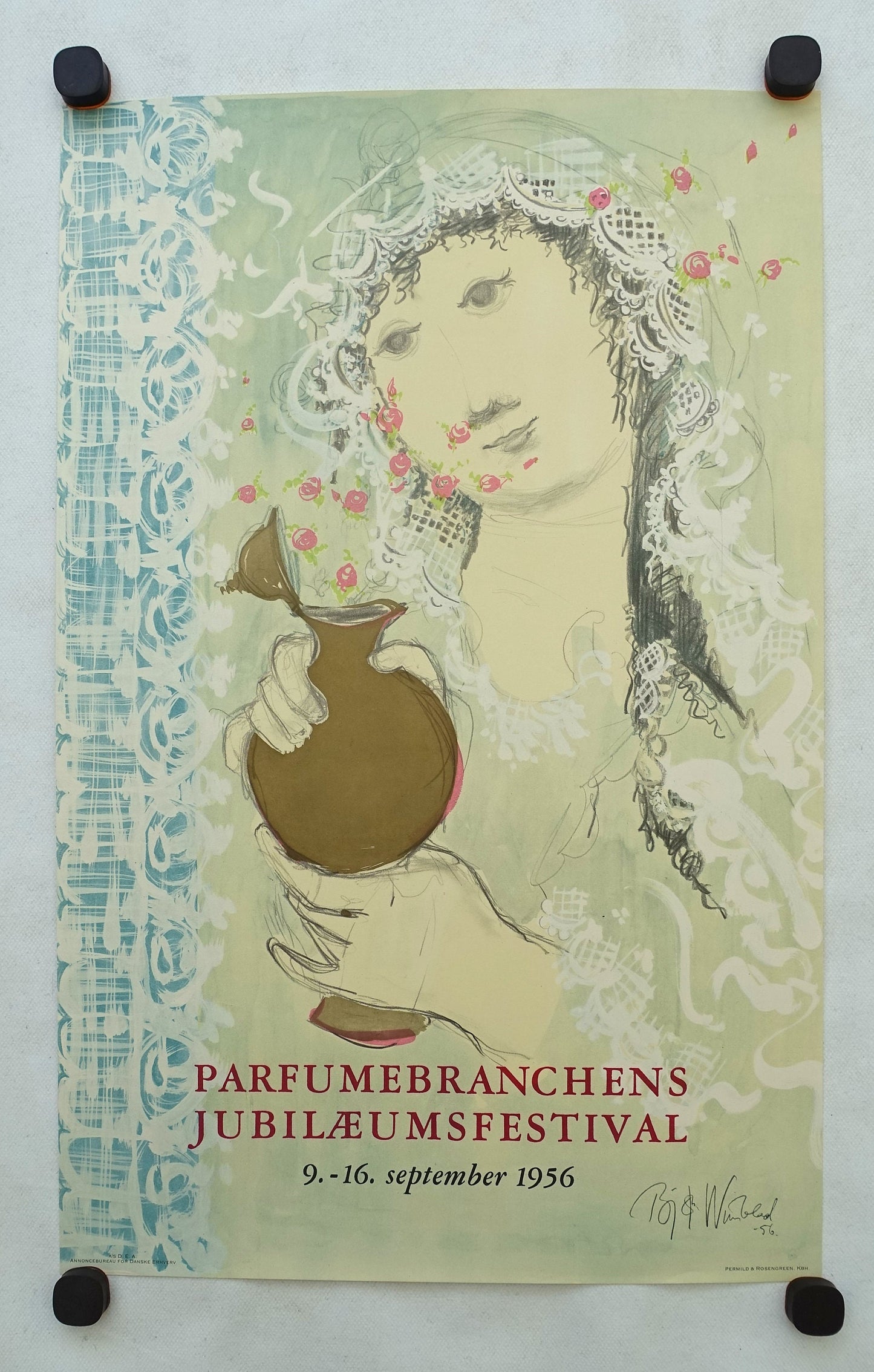 1956 Wiinblad Perfume Festival - Original Vintage Poster