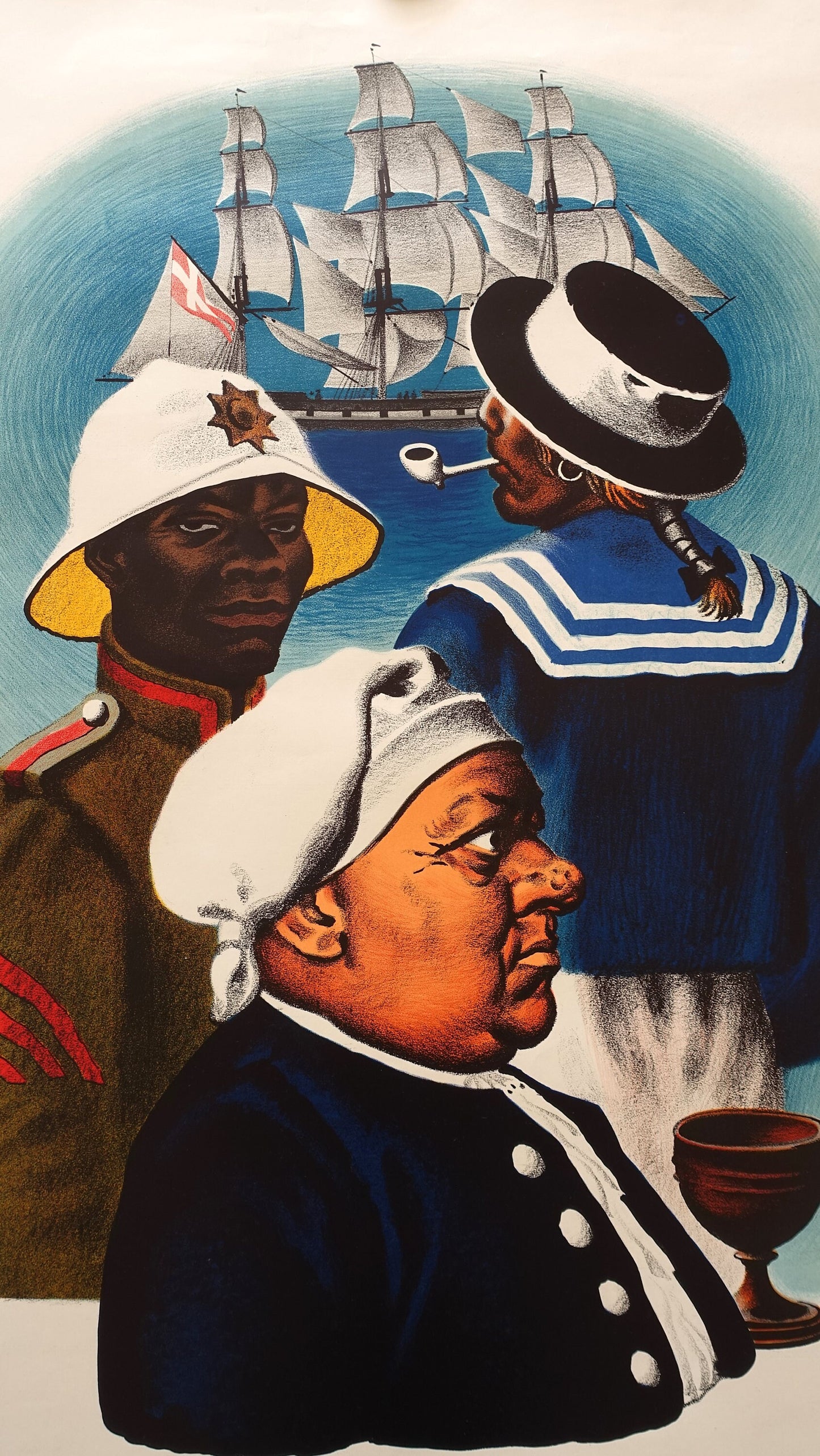 1948 Maritime and Commercial Museum in Kronborg - Original Vintage Poster