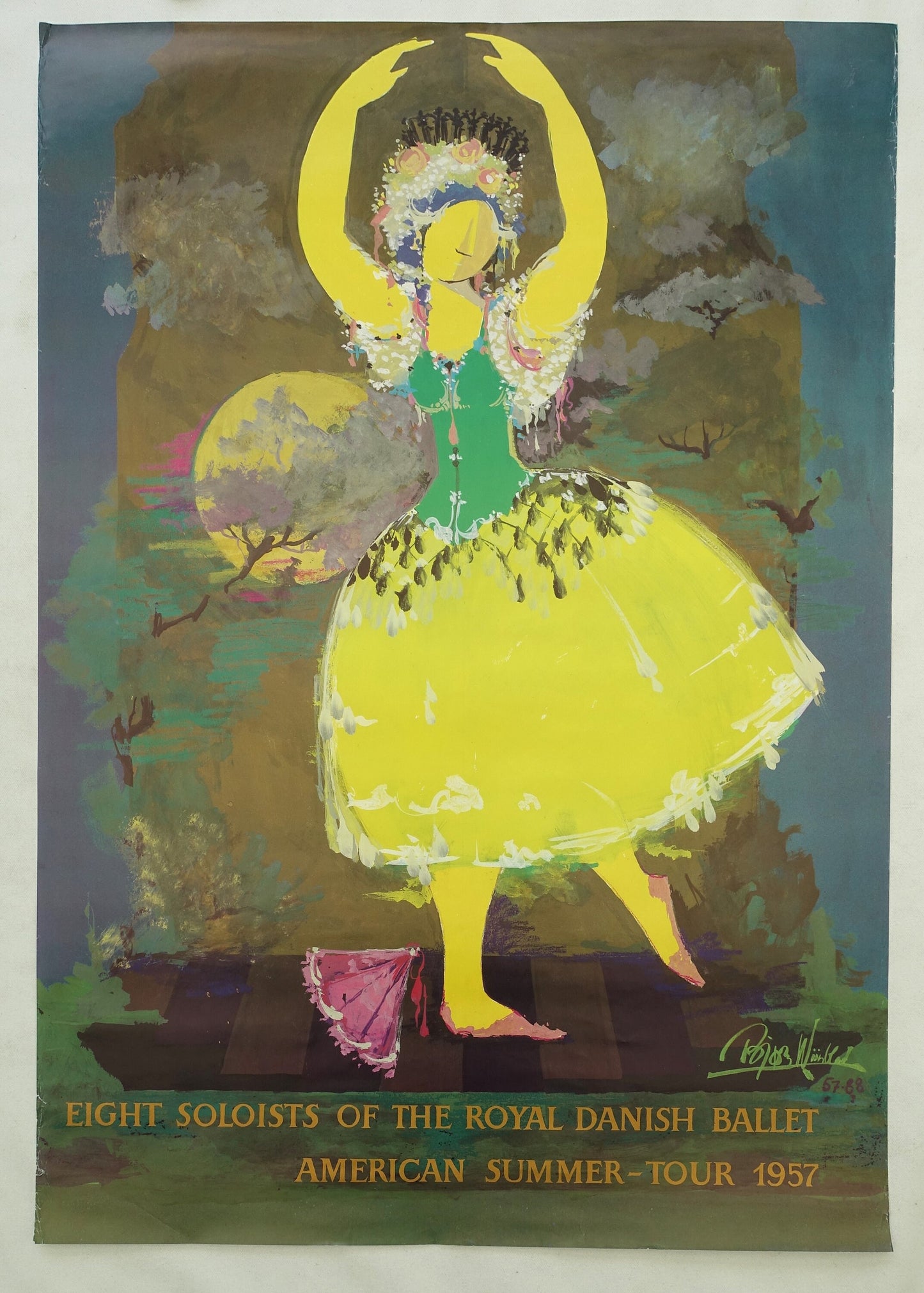 1988 Wiinblad Royal Danish Ballet - Original Vintage Poster