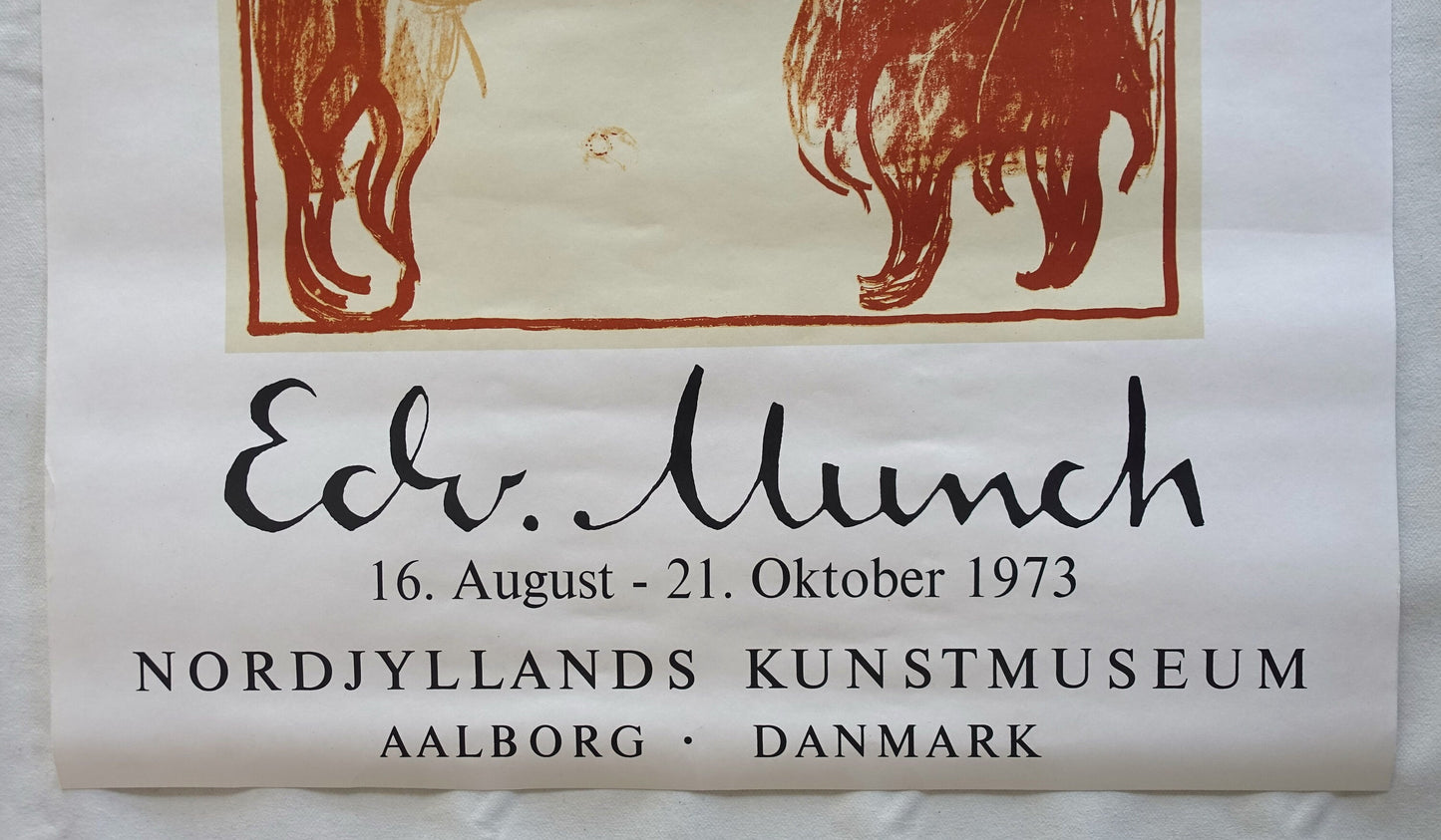 1973 Edvard Munch The Sin (Woman with Red Hair and Green Eyes) - Original Vintage Poster