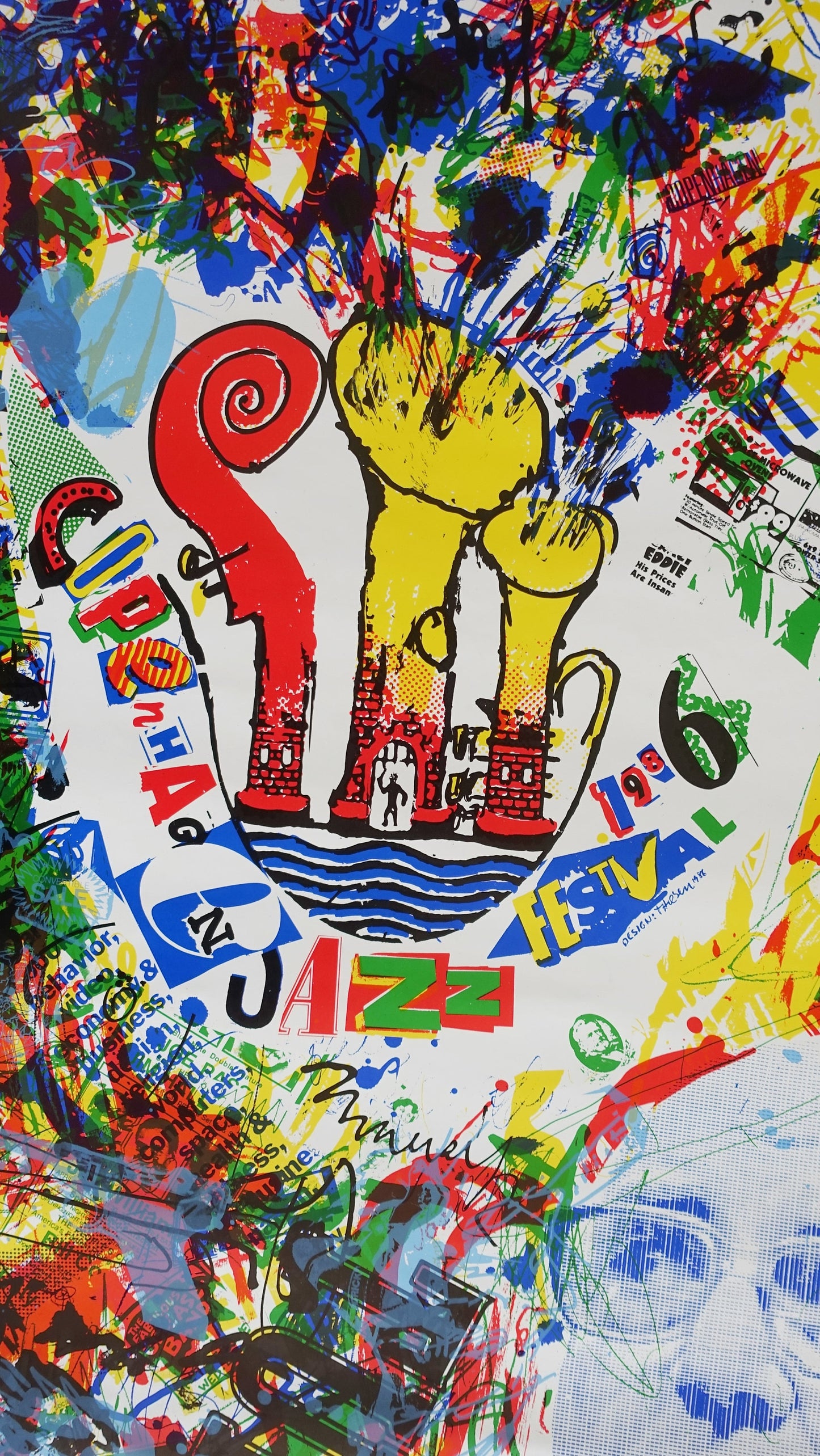 1986 Copenhagen Jazz Festival - Original Vintage Poster