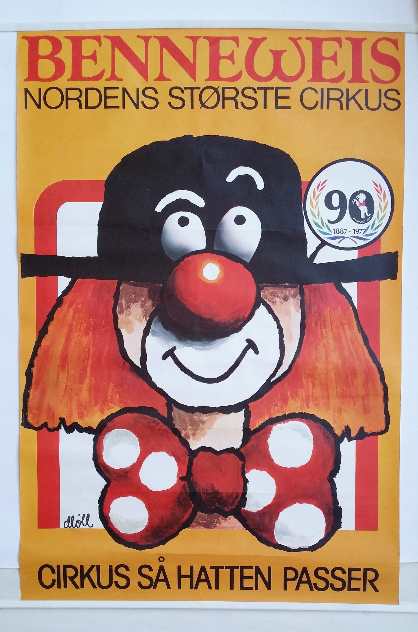 1977 Circus Benneweis "90 Years Anniversary" - Original Vintage Poster