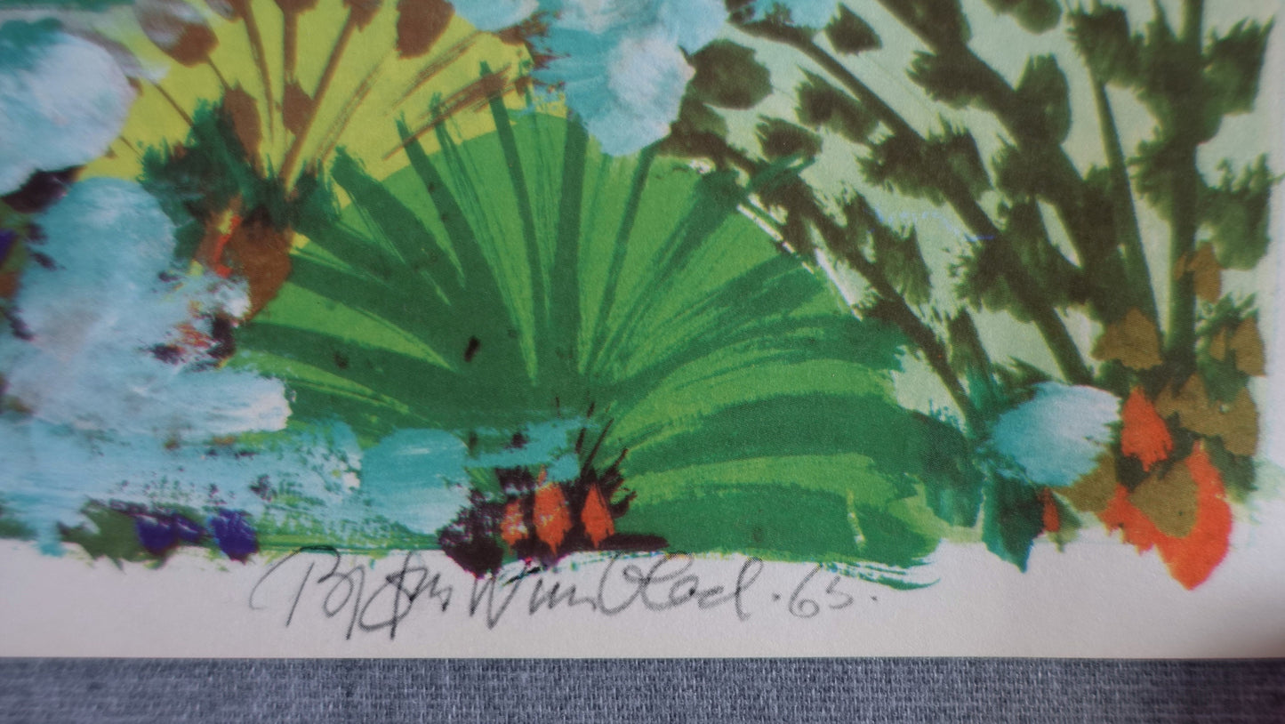 1965 Bjørn Wiinblad's "Sunset" - Original Vintage Poster