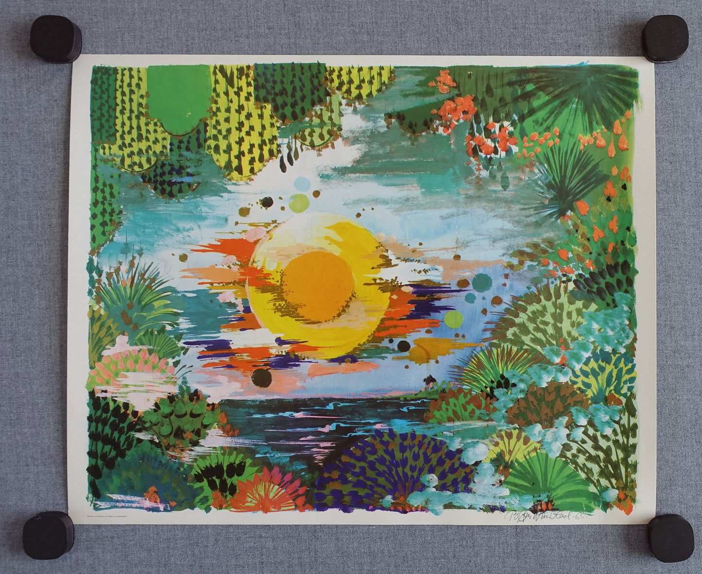 1965 Bjørn Wiinblad's "Sunset" - Original Vintage Poster