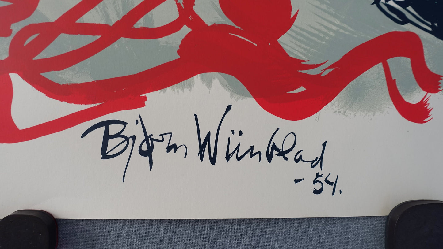 1954 Bjørn Wiinblad's "The Teahouse of the August Moon" at The New Theater - Original Vintage Poster