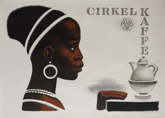 1950s Danish Coffee Advertisement (Cirkelkaffe) - Original Vintage Poster