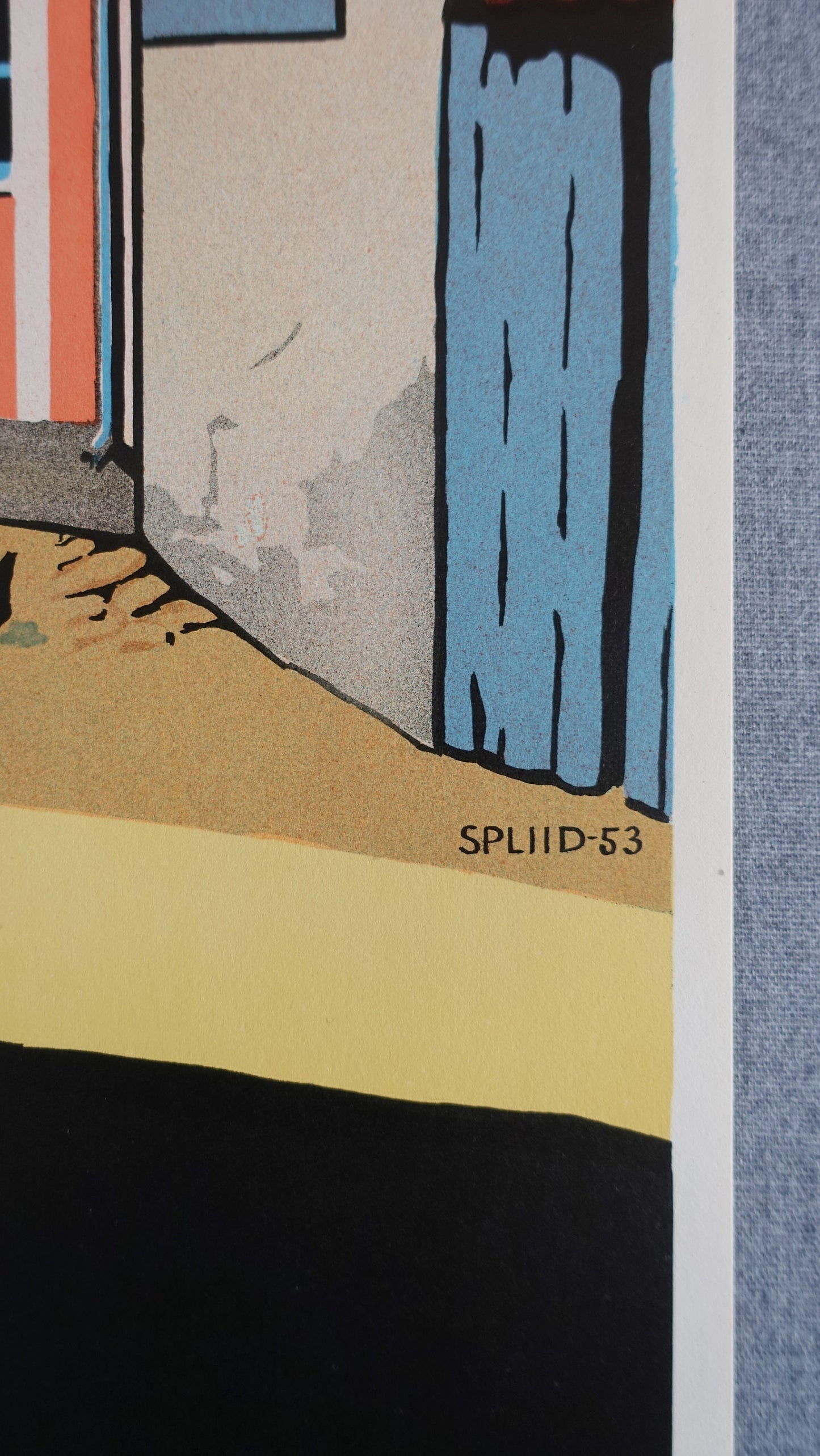 1953 Denmark Travel Poster Præstø - Original Vintage Poster