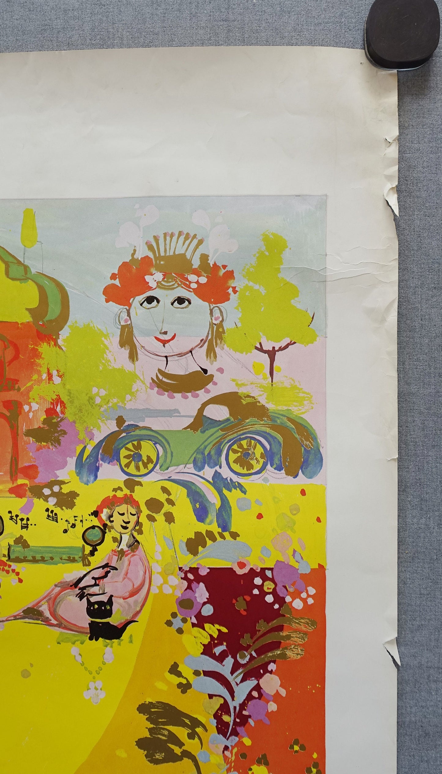 1977 Wiinblad Dreaming Lady - Original Vintage Poster