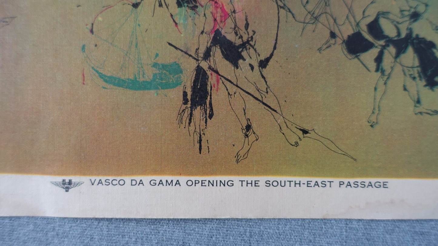 1961 SAS Airlines Poster (Vasco da Gama) - Original Vintage Poster