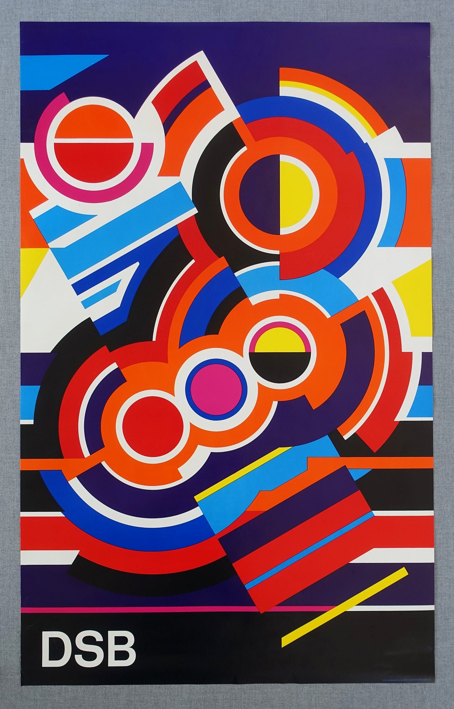 1982 Danish Railway Modern Art by Henning Damgård-Sørensen 5