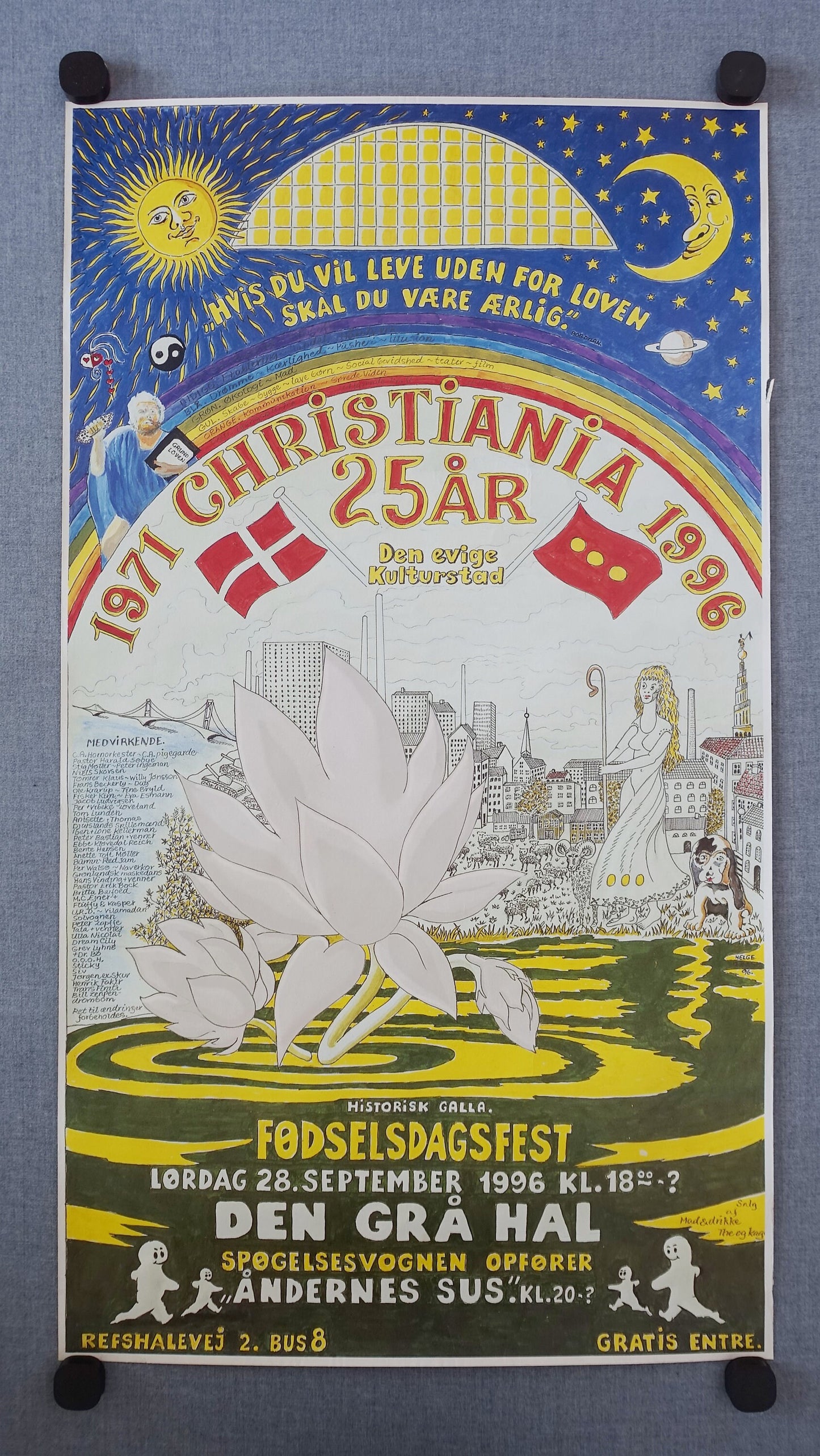1996 Christiania 25th Anniversary - Original Vintage Poster