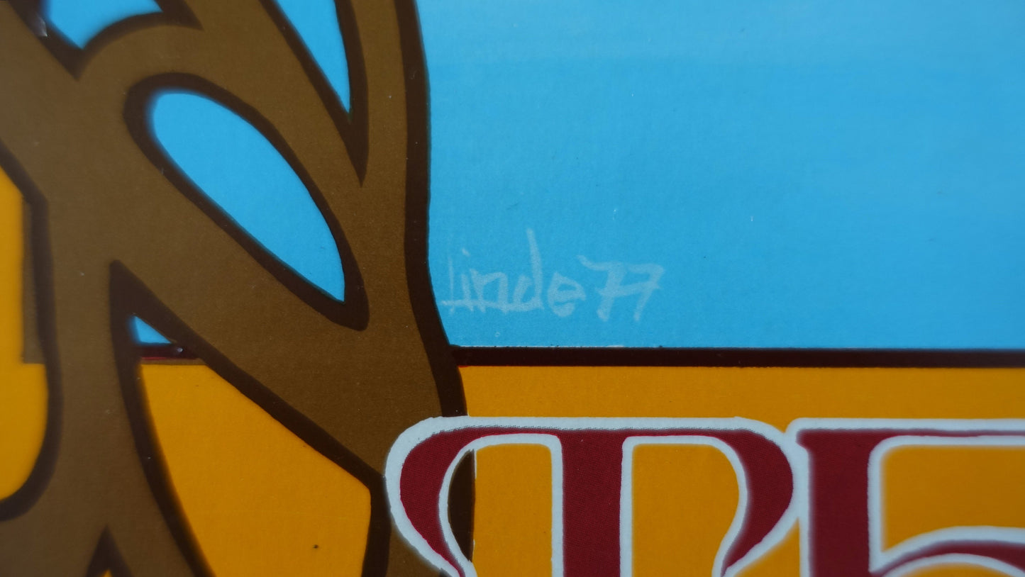 1977 Iberia Travel Poster 50 years anniversary - Original Vintage Poster