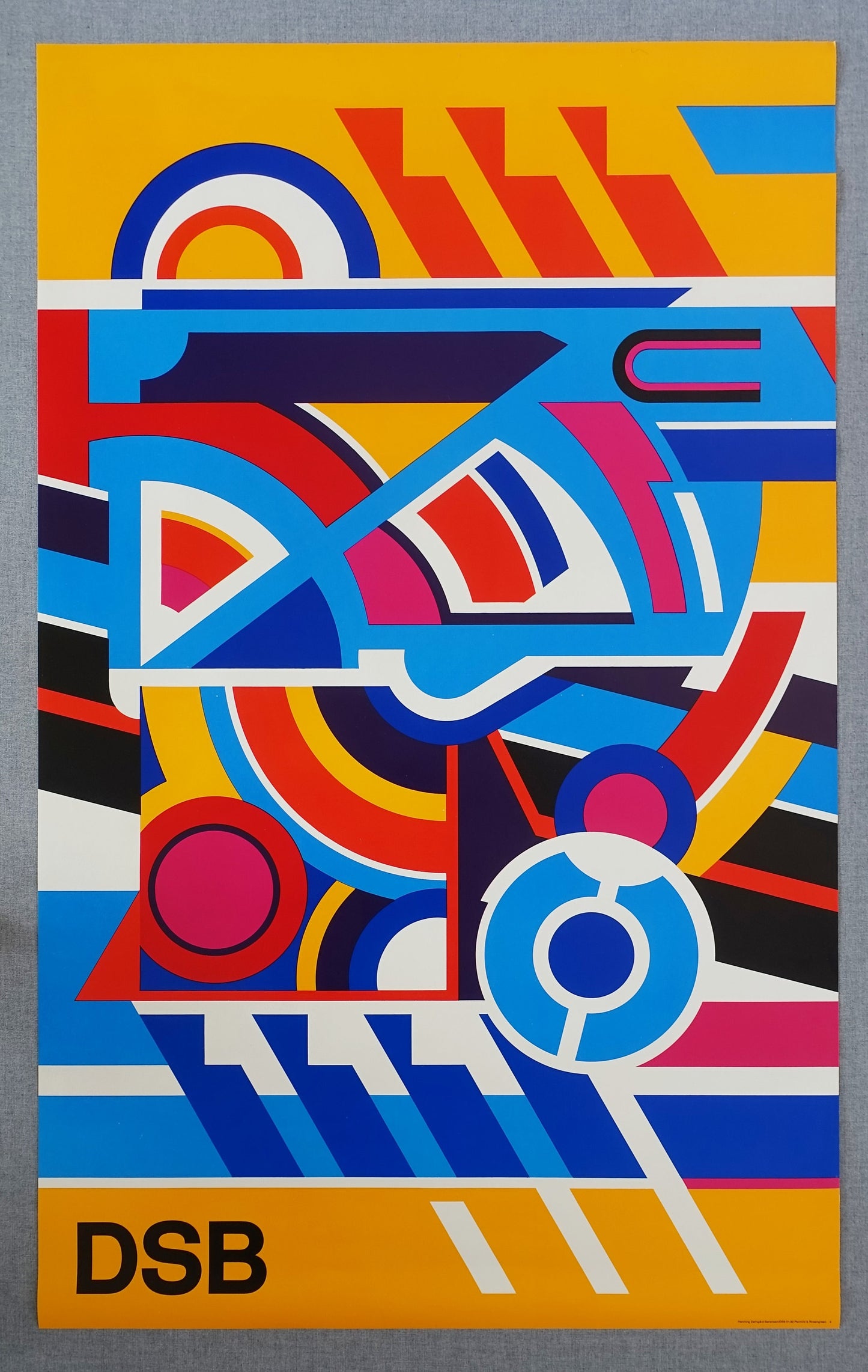 1982 Danish Railway Modern Art by Henning Damgård-Sørensen 4