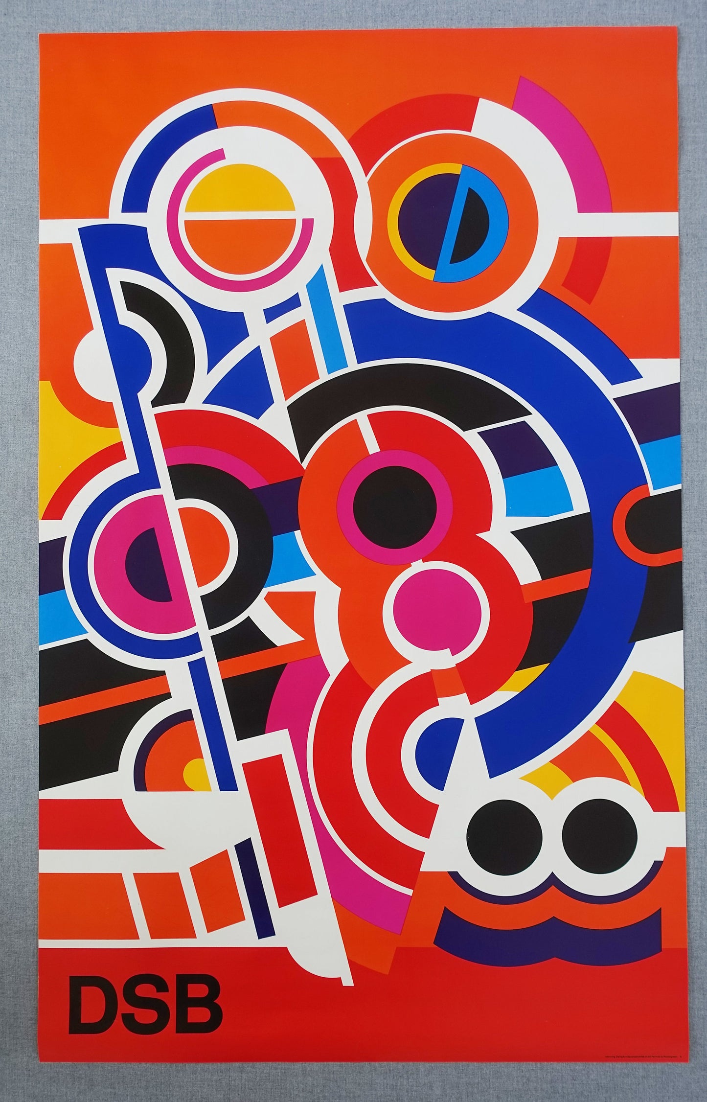 1982 Danish Railway Modern Art by Henning Damgård-Sørensen 6