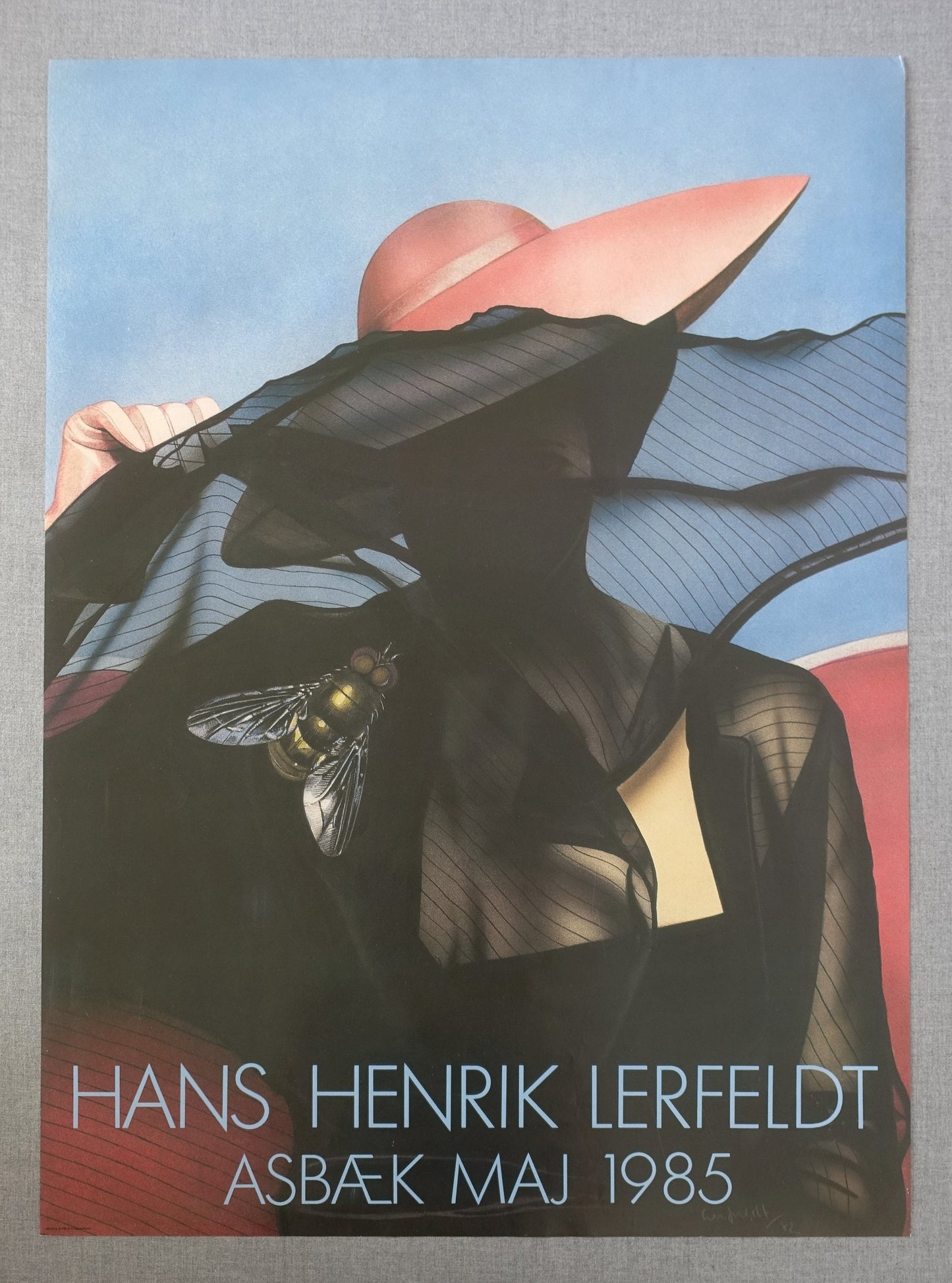 1985 Art Exhibition Poster by Hans Henrik Lerfeldt - Original Vintage Poster