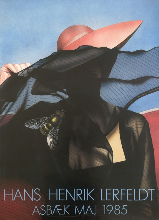 1985 Art Exhibition Poster by Hans Henrik Lerfeldt - Original Vintage Poster