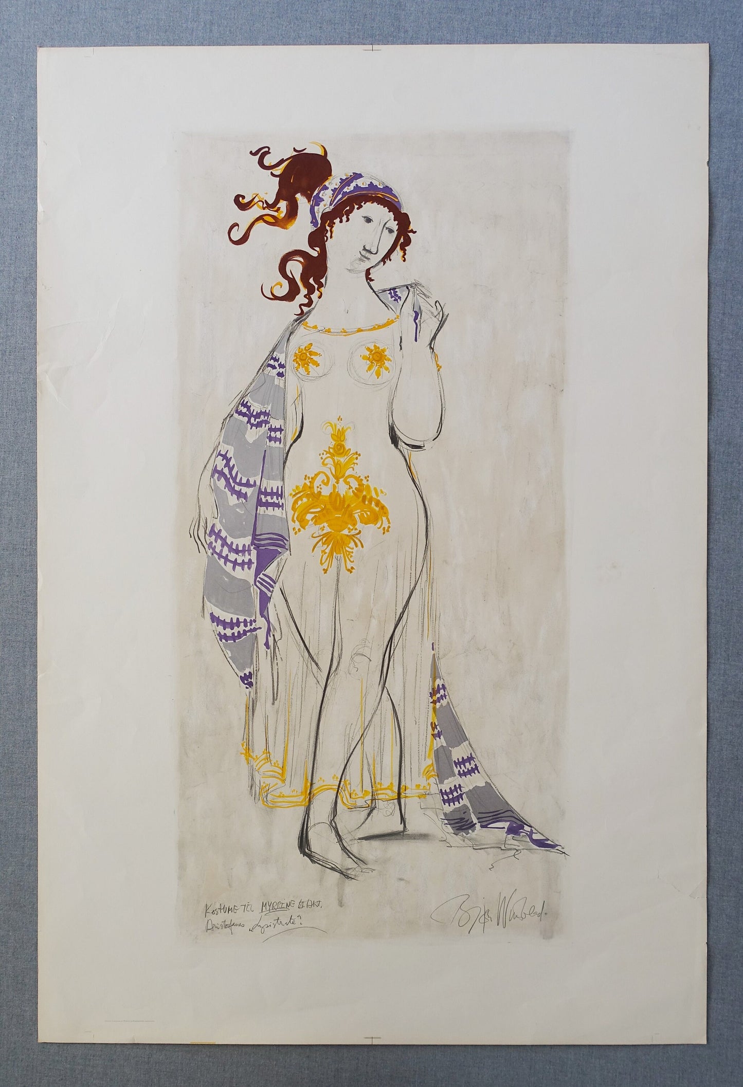 1970s Wiinblad Lysistrata Sketch - Original Vintage Poster