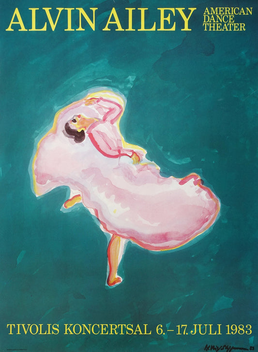 1983 Alvin Ailey's American Dance Theater in Tivoli Gardens - Original Vintage Poster