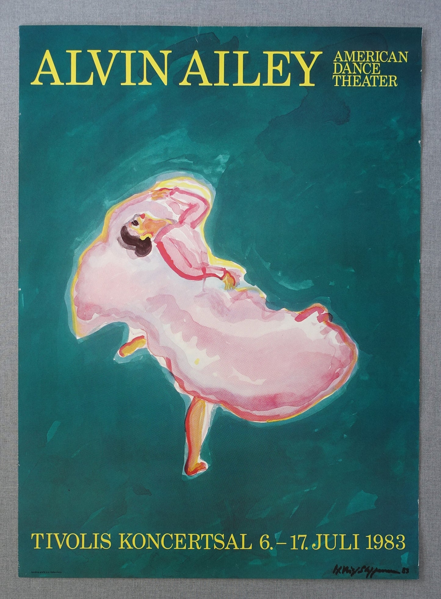 1983 Alvin Ailey's American Dance Theater in Tivoli Gardens - Original Vintage Poster