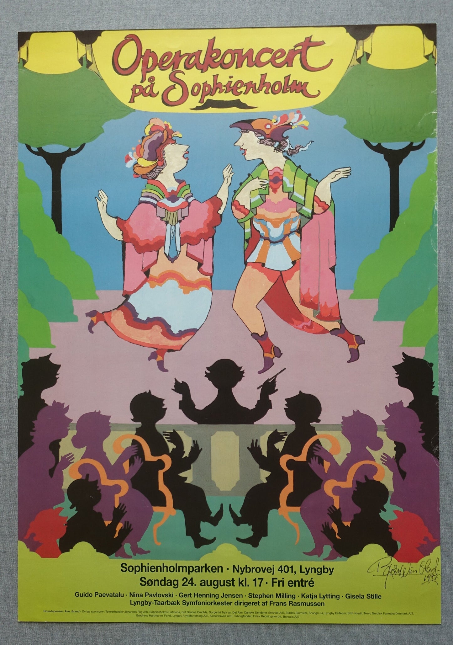 1997 Wiinblad Opera Concert Sophienholm Poster - Original Vintage Poster