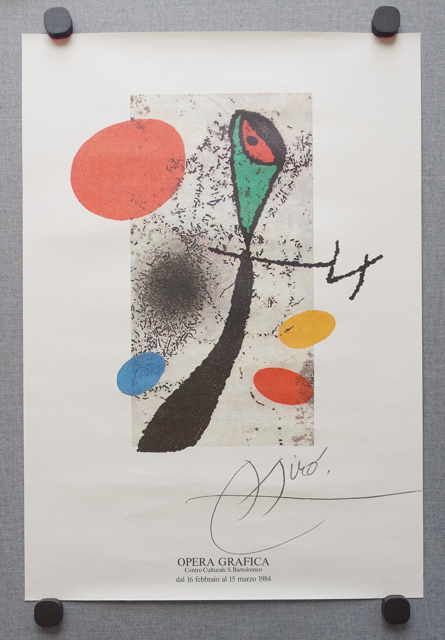 1984 Miro Exhibition Poster Opera Grafica - Original Vintage Poster