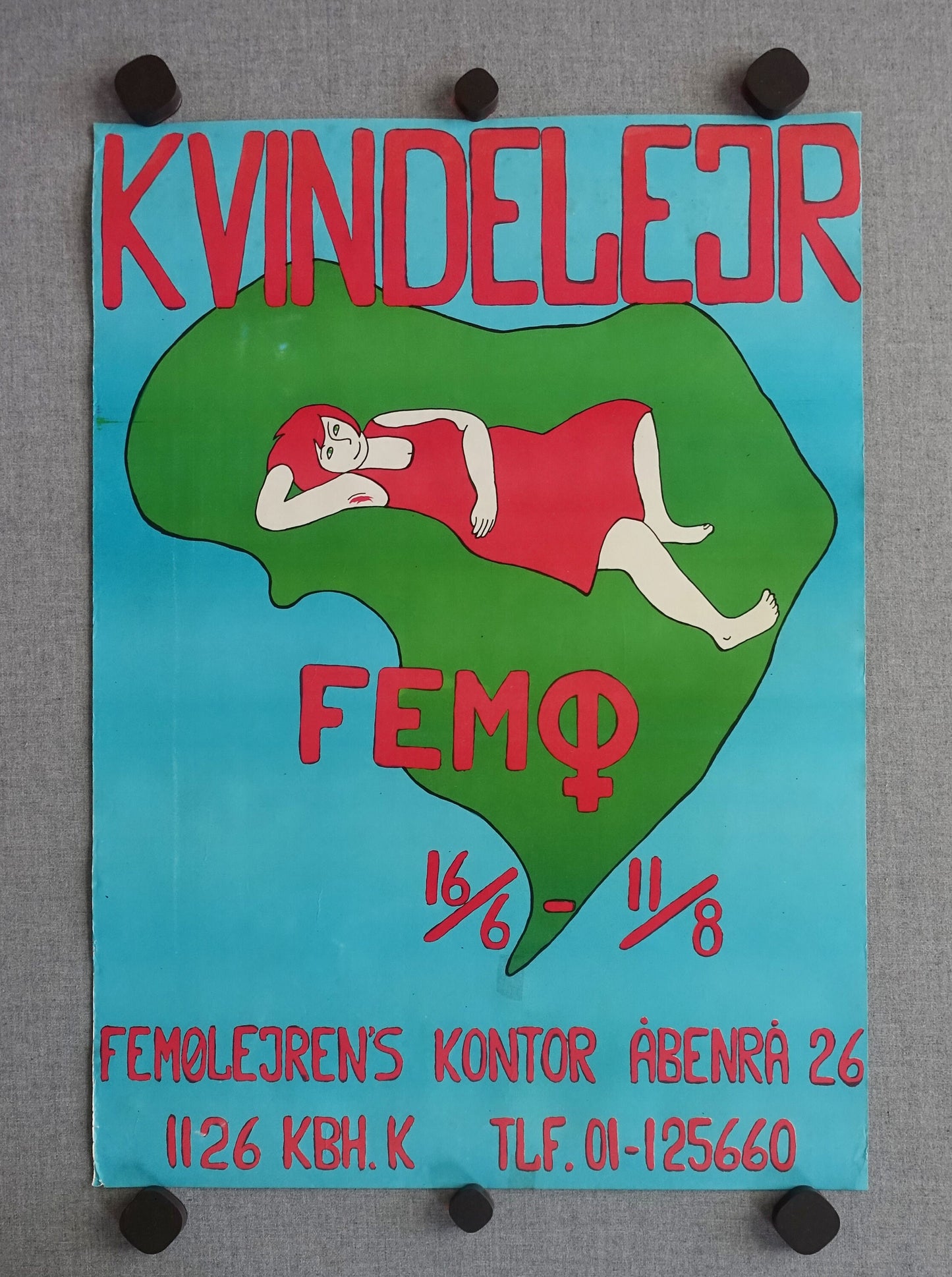 1970s Danish Women Festival (Femø) - Original Vintage Poster