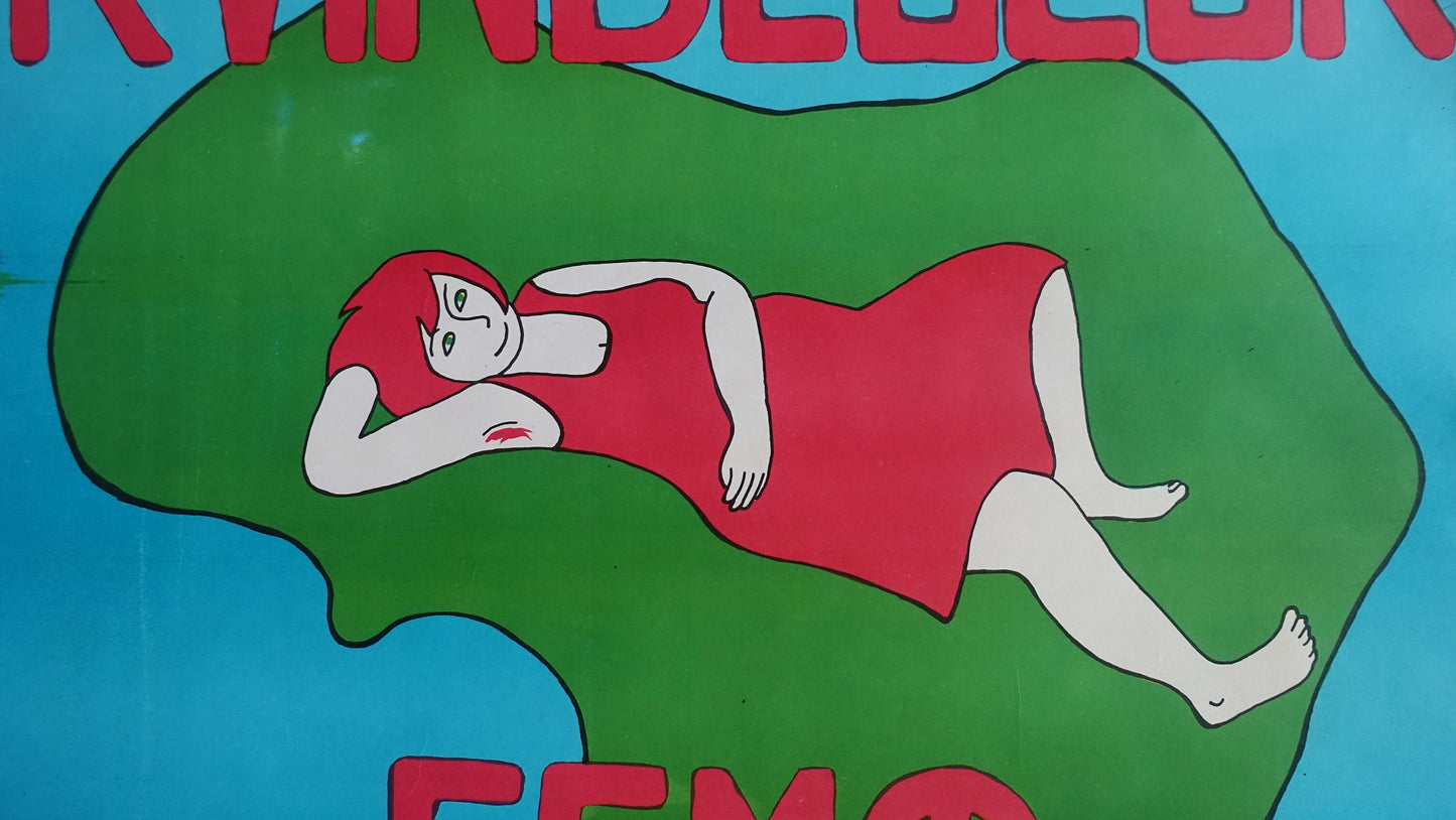 1970s Danish Women Festival (Femø) - Original Vintage Poster